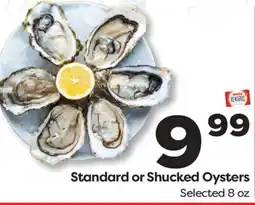 Weis Markets Standard or Shucked Oysters offer