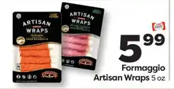 Weis Markets Formaggio Artisan Wraps offer