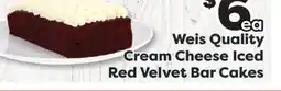 Weis Markets Weis Quality Cream Cheese Iced Red Velvet Bar Cakes offer