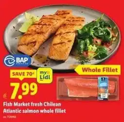 Lidl Fish Market fresh Chilean Atlantic salmon whole fillet offer