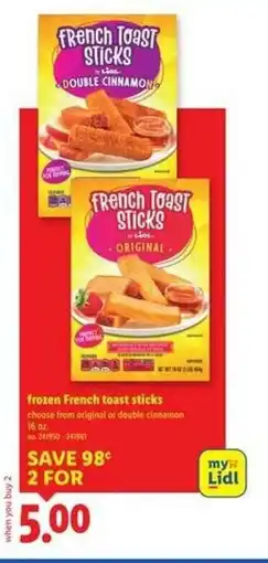 Lidl Frozen french toast sticks offer