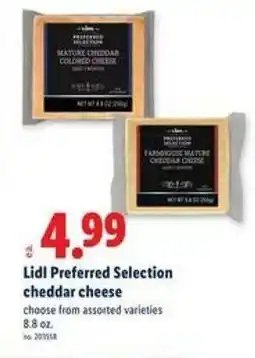 Lidl Lidl Preferred Selection cheddar cheese offer