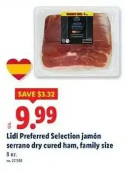 Lidl Lidl Preferred Selection jamón serrano dry cured ham, family size offer