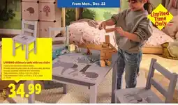 Lidl Livarno children's table with two chairs offer