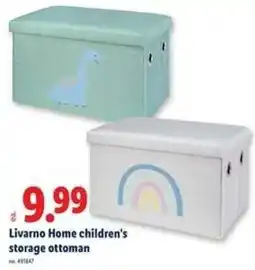Lidl Livarno Home children's storage ottoman offer