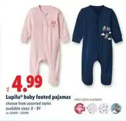Lidl Lupilu baby footed pajamas offer