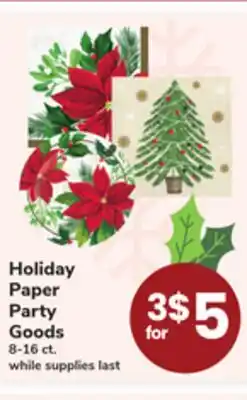 ACME Holiday Paper Party Goods offer