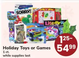 ACME Holiday Toys or Games offer