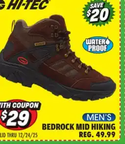 Big 5 Hi-Tec Bedrock Mid Waterproof Men's Hiking Boots offer