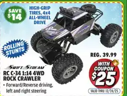 Big 5 Swift Stream RC RC C-34 1:14 4WD Rock Crawler offer