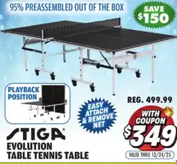 Big 5 Stiga Evolution Table Tennis offer