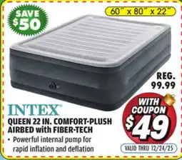 Big 5 Intex Queen 22 Comfort-Plush Airbed with Fiber-Tech offer