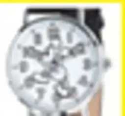 Big 5 Disney Black and White Men's Vintage Mickey Mouse Watch offer