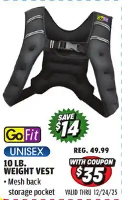 Big 5 GoFit Weighted Vest - 10 lb offer