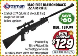 Big 5 Crosman Mag-Fire Diamondback .22 Caliber Pellet Rife Combo offer