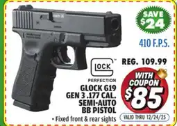 Big 5 Umarex Glock G19 Gen 3 .177 Caliber Semi-Auto BB Pistol offer