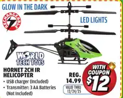 Big 5 World Tech Toys Hornet Glow in the Dark 2CH IR Helicopter offer
