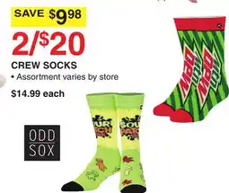 Dunham's Sports ODD SOX 2/$20 CREW SOCKS offer