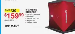 Dunham's Sports 3-MAN ICE SHELTER offer