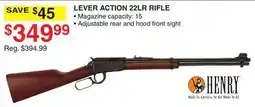 Dunham's Sports HENRY LEVER ACTION 22LR RIFLE offer