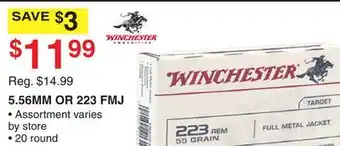 Dunham's Sports WINCHESTER 5.56MM OR 223 FMJ offer