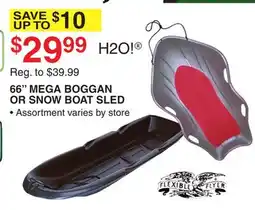 Dunham's Sports FLEXIBLE FLYER 66 MEGA BOGGAN OR SNOW BOAT SLED offer
