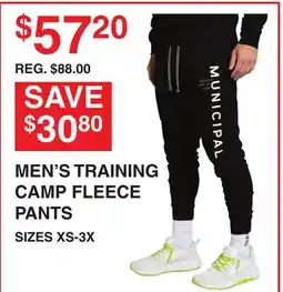 Dunham's Sports MEN'S TRAINING CAMP FLEECE PANTS offer