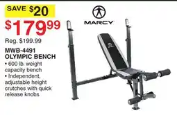 Dunham's Sports MARCY MWB-4491 OLYMPIC BENCH offer