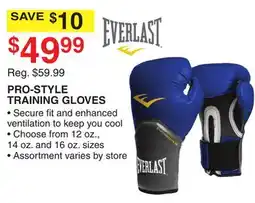 Dunham's Sports EVERLAST PRO-STYLE TRAINING GLOVES offer