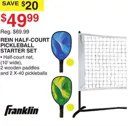 Dunham's Sports FRANKLIN REIN HALF-COURT PICKLEBALL STARTER SET offer