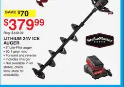 Dunham's Sports LITHIUM 24V ICE AUGER offer