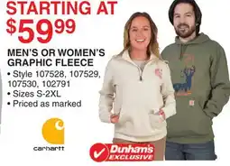 Dunham's Sports CARHARTT MEN'S OR WOMEN'S GRAPHIC FLEECE offer