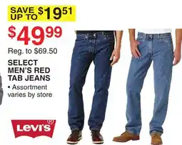 Dunham's Sports LEVI'S SELECT MEN'S RED TAB JEANS offer