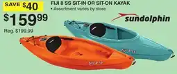 Dunham's Sports SUNDOLPHIN FIJI 8 SS SIT-IN OR SIT-ON KAYAK offer