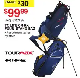 Dunham's Sports TOURMAX TX LITE OR RX FOUR STAND BAG offer