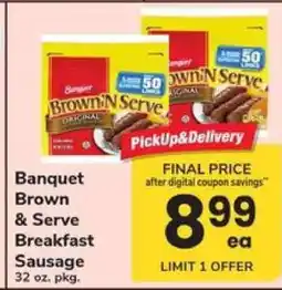 Safeway Banquet Brown & Serve Breakfast Sausage offer