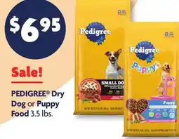 Family Dollar PEDIGREE Dry Dog or Puppy Food offer