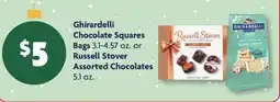 Family Dollar Ghirardelli Chocolate Squares Bags 3.1-4.57 oz. or Russell Stover Assorted Chocolates 5.1 oz offer