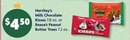 Family Dollar Hershey's Milk Chocolate Kisses 7.8 oz. or Reese's Peanut Butter Trees 7.2 oz offer