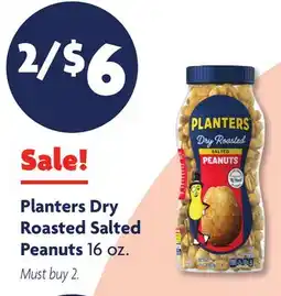 Family Dollar Planters Dry Roasted Salted Peanuts offer