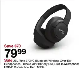 Target JBL Tune 770NC Bluetooth Wireless Over-Ear Headphones - Black offer