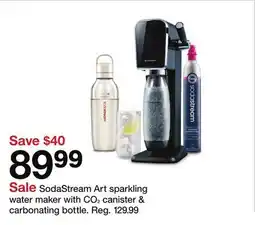 Target SodaStream Art sparkling water maker with CO 2 canister & carbonating bottle offer