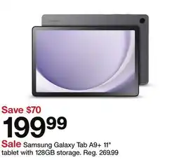 Target Samsung Galaxy Tab A9+ 11 tablet with 128GB storage offer
