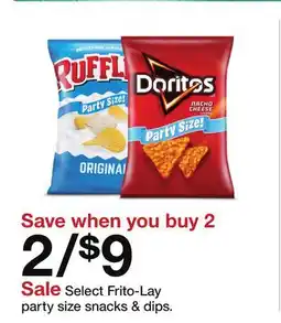 Target Select Frito-Lay party size snacks & dips offer