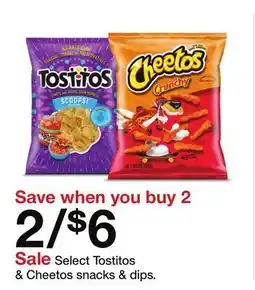 Target Select Tostitos, & Cheetos snacks & dips offer