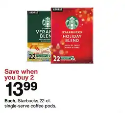 Target Starbucks 22-ct. single-serve coffee pods offer