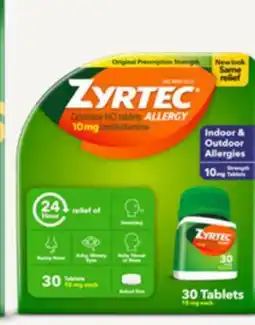 Target Zyrtec 30-ct. allergy relief tablets offer