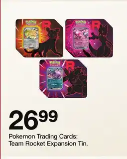 Target Pokémon Trading Cards: Team Rocket Expansion Tin offer
