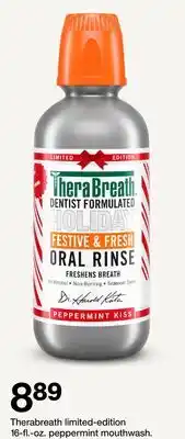 Target Therabreath limited-edition 16-fl.-oz. peppermint mouthwash offer