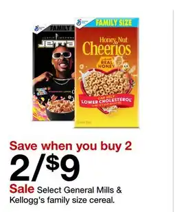 Target Select General Mills & Kellogg's family size cereal offer